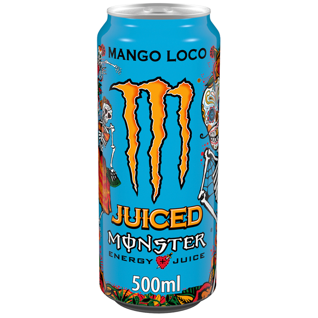 Energiedrank Monster juice mango loco blik 500ml Energiedrank Monster juice mango loco blik 500ml