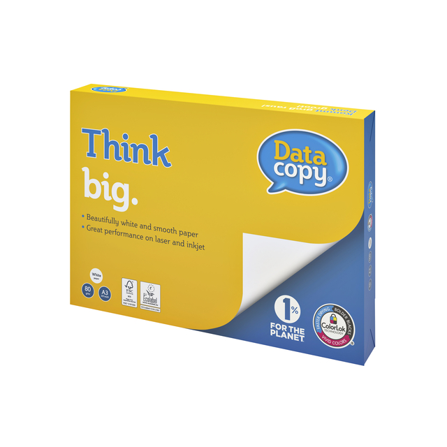 Kopieerpapier Datacopy A3 80gr wit 500 vel Kopieerpapier Datacopy A3 80gr wit 500 vel