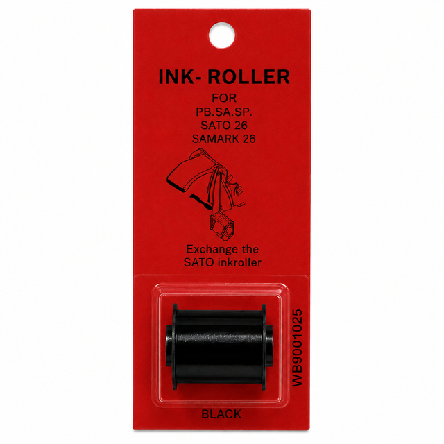 inktroller, voorraad, zwart, drukbenodigdheid, vervangingsonderdeel