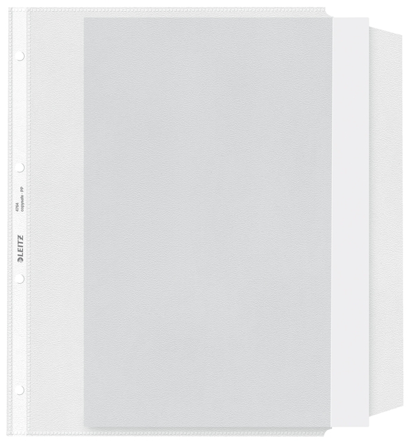 Showtas Leitz Premium met klep copy safe 0.13mm PP A4 transparant 50 stuks Showtas Leitz Premium met klep copy safe 0.13mm PP A4 transparant 50 stuks