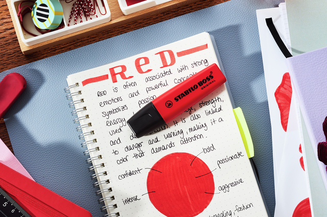 notitieboek, journal, notitieblok, spiralblok, markeerstift