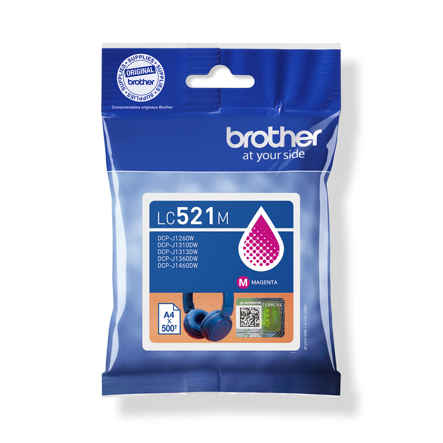 Inktcartridge Brother LC-521M rood Inktcartridge Brother LC-521M rood