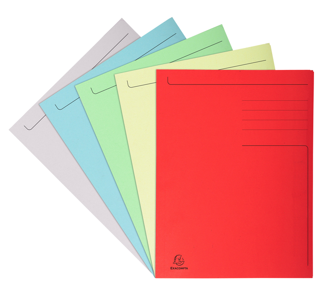 Dossiermap Exacompta Forever A4 3 kleppen 280gr assorti Dossiermap Exacompta Forever A4 3 kleppen 280gr assorti