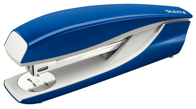 kantoorstapler, stapler, blauw, nummervouwer, metalen rand