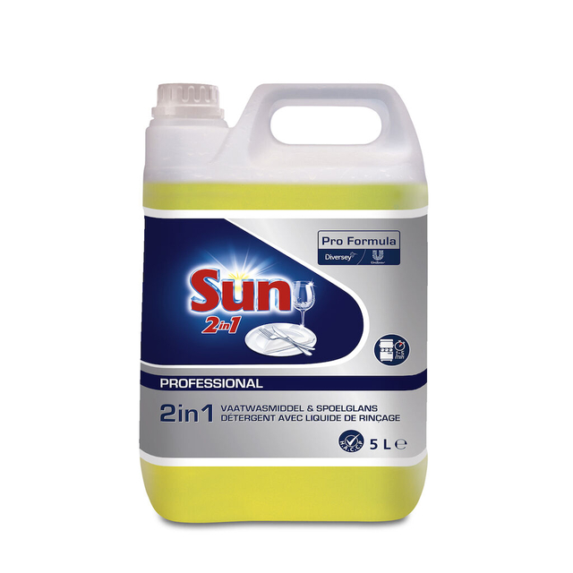 Vaatwasmiddel Sun Pro Formula 2in1 vloeibaar 5L Vaatwasmiddel Sun Pro Formula 2in1 vloeibaar 5L