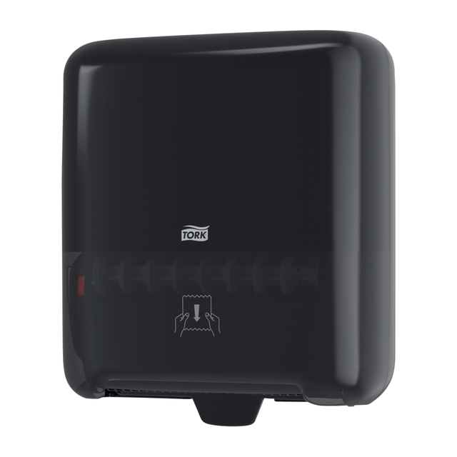 Handdoekroldispenser Tork H1 Elevation Matic zwart 551008 Handdoekroldispenser Tork H1 Elevation Matic zwart 551008
