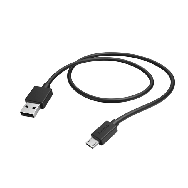 Kabel Hama USB-A - micro-USB 2.0 1 meter zwart Kabel Hama USB-A - micro-USB 2.0 1 meter zwart