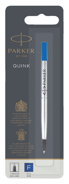 Rollerpenvulling Parker Quink fijn blauw blister à 1 stuk Rollerpenvulling Parker Quink fijn blauw blister à 1 stuk