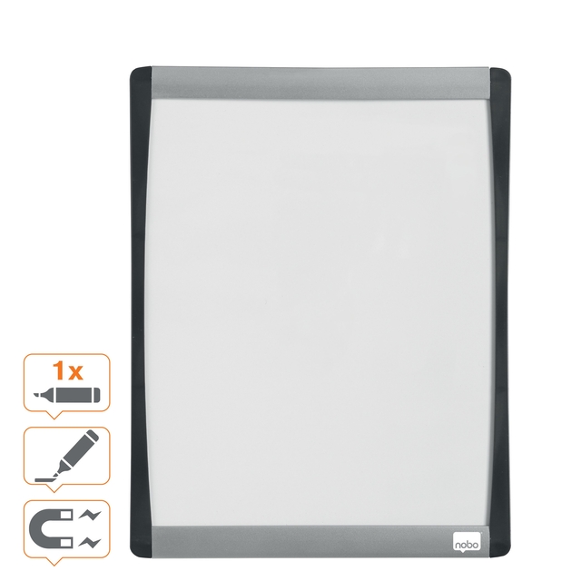Whiteboard Nobo 28x21.5cm gewelfd