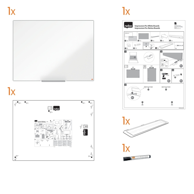 Whiteboard Nobo Impression Pro 90x120cm emaille