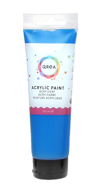 Acrylverf Qrea 120 ml primair blauw Acrylverf Qrea 120 ml primair blauw