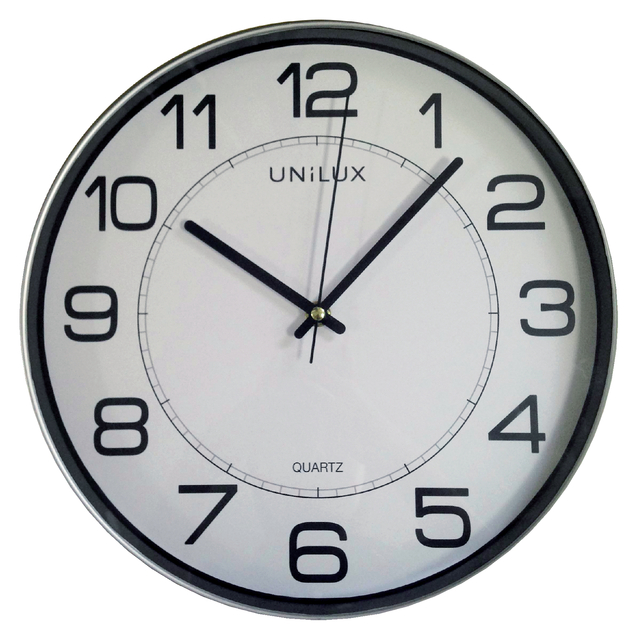 Wandklok Unilux Magnet Ø 30.5cm lichtgrijs/wit