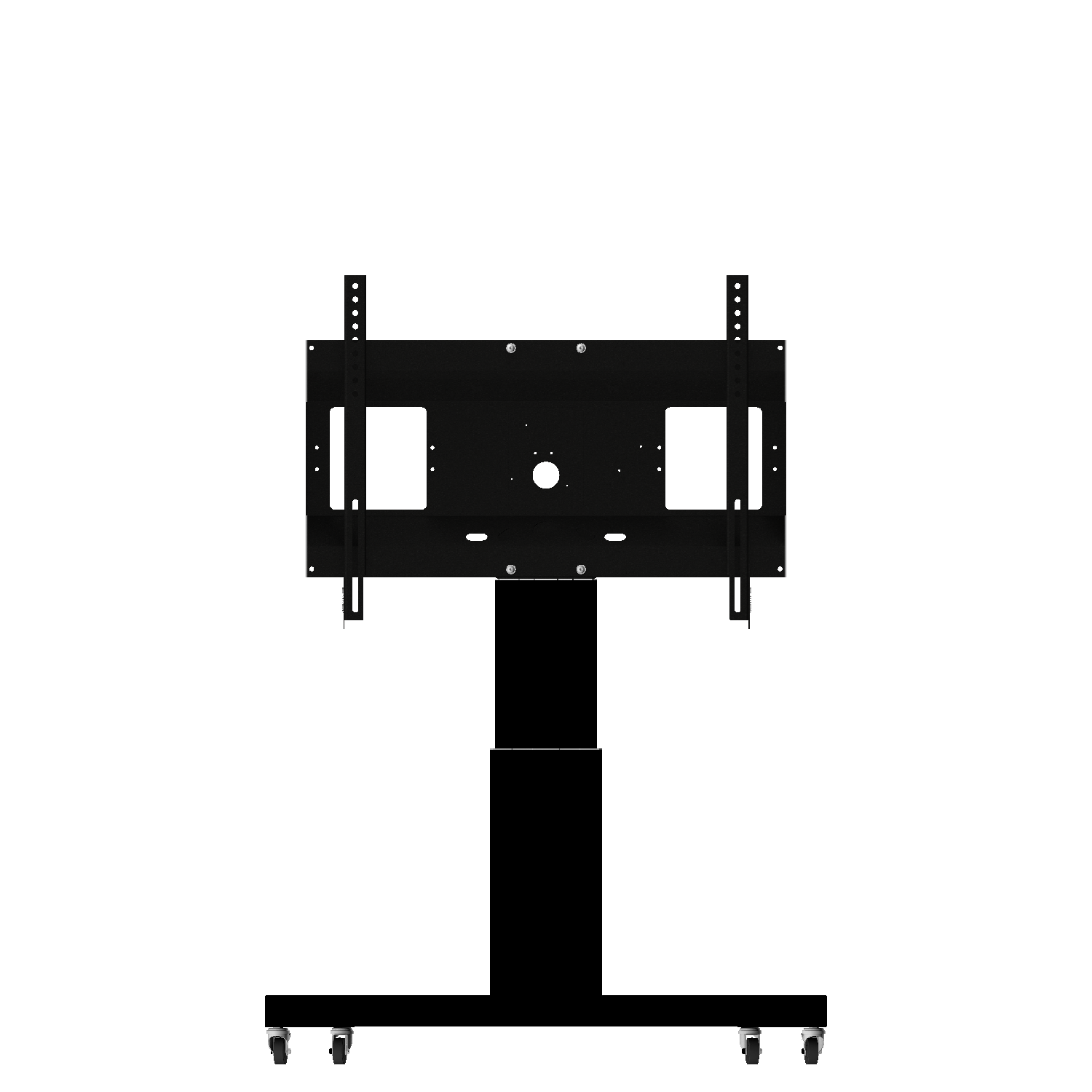 Elektrisch in hoogte verstelbare tv-trolley, verrijdbaar monitorstatief, 28 cm slag Elektrisch in hoogte verstelbare tv-trolley, verrijdbaar monitorstatief, 28 cm slag