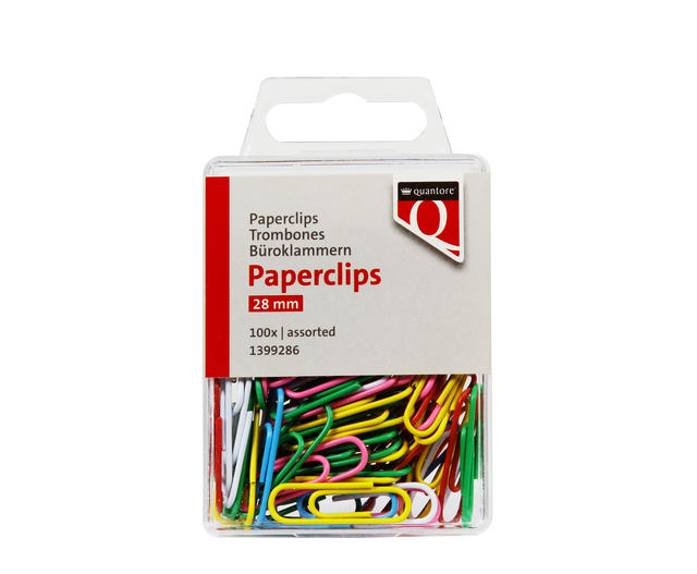 Paperclip Quantore 28mm 100 stuks assorti Paperclip Quantore 28mm 100 stuks assorti