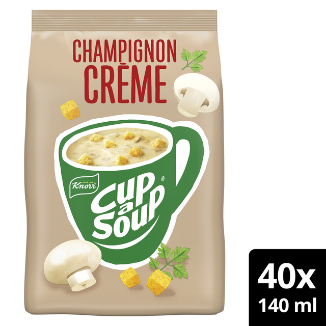 champignon creme, mushroom soup, cup a soup, instant soup, 40x140ml