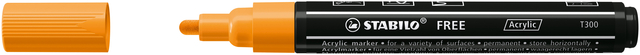 Acrylmarker STABILO  Free Acrylic T300 oranje Acrylmarker STABILO  Free Acrylic T300 oranje