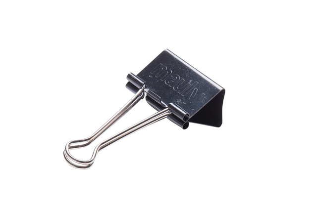 Papierklem MAUL foldback 215 19mm zwart 6 stuks Papierklem MAUL foldback 215 19mm zwart 6 stuks