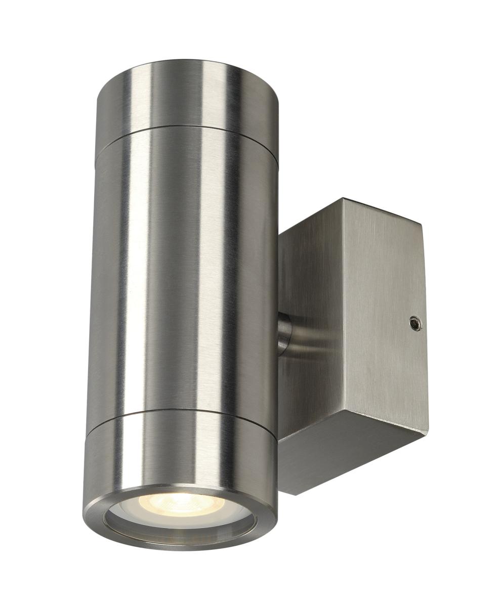 wandlamp, spotlamp, LED, roestvrij staal, wandbevestiging