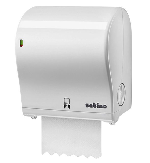 Handdoekroldispenser Satino PT1 manueel medium wit 331520