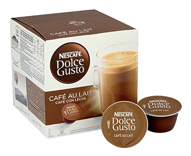 Koffiecups Dolce Gusto cafe au lait 16 stuks