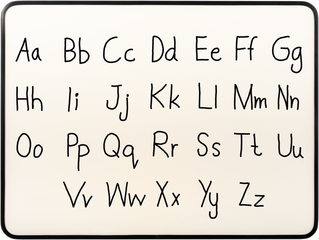 alphabet, letters, uppercase, handwritten, board