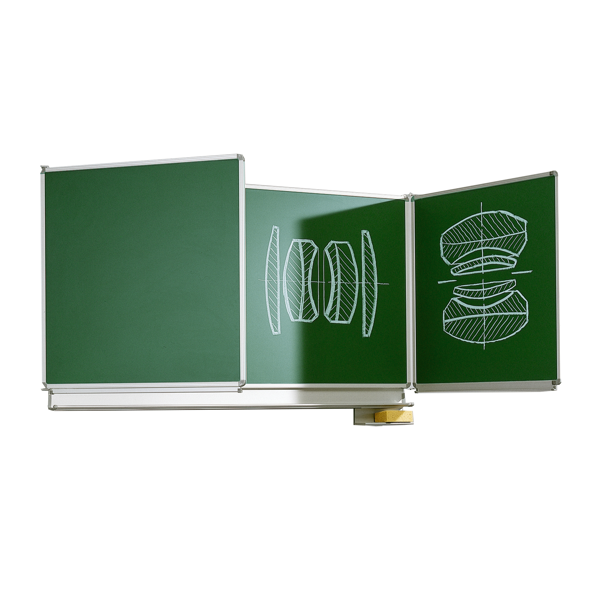 Vouwwandpaneel van staal, serie KLST, groen