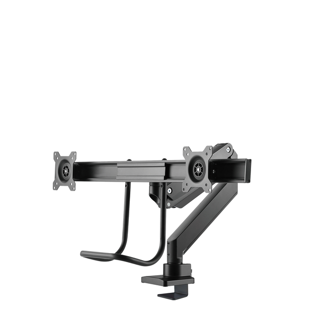 monitor arm, articulating arm, dual monitor, adjustable arm, desk mount