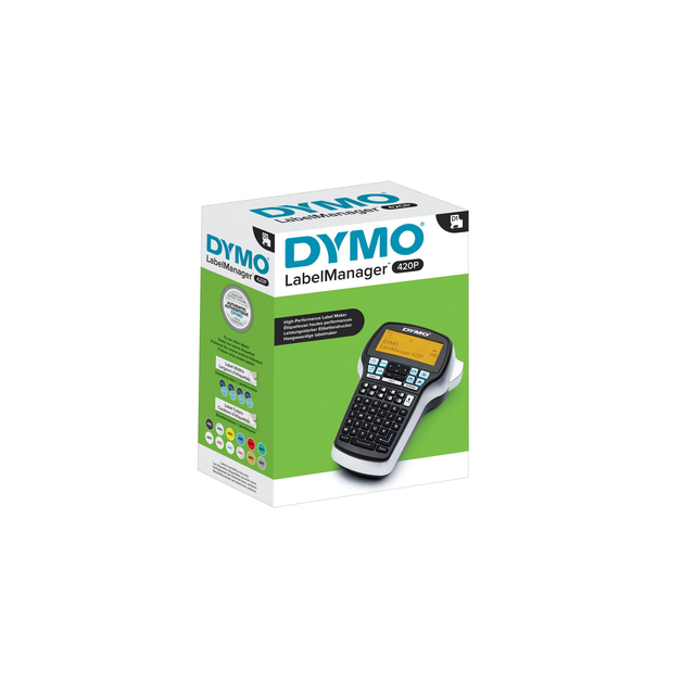 Labelprinter Dymo LabelManager 420P draagbaar abc 19mm zwart Labelprinter Dymo LabelManager 420P draagbaar abc 19mm zwart