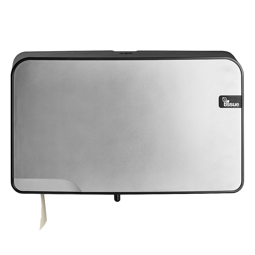 E-Tissue Duo Mini Jumbo Toiletrolhouder Silver Quartz