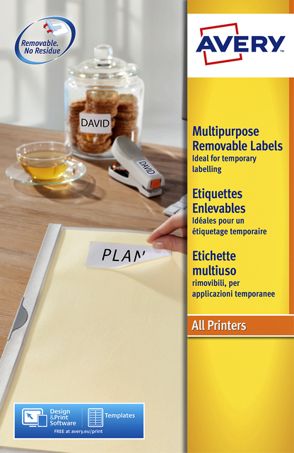 Etiket Avery L4733REV-25 99.1x139mm wit 100 etiketten Etiket Avery L4733REV-25 99.1x139mm wit 100 etiketten