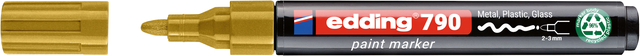 Paintmarker edding 790 op alcoholbasis 2-3mm goud Paintmarker edding 790 op alcoholbasis 2-3mm goud