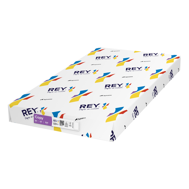 Kopieerpapier Rey Copy A3 80gr wit 500 vel Kopieerpapier Rey Copy A3 80gr wit 500 vel
