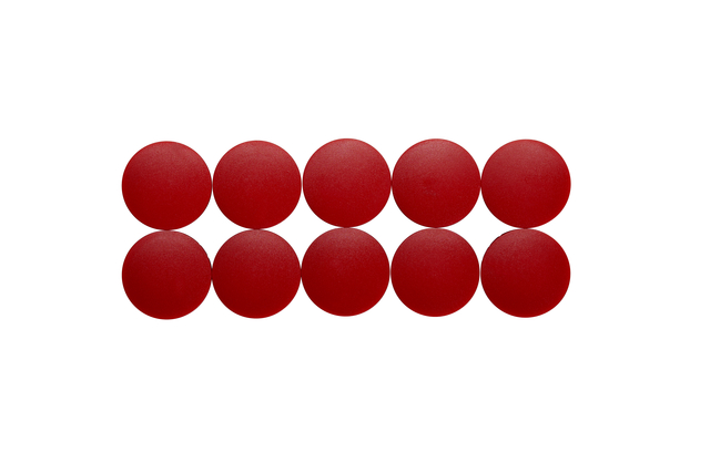Magneet MAUL Solid 38mm 2500gr rood 10 stuks Magneet MAUL Solid 38mm 2500gr rood 10 stuks
