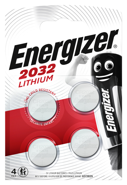 Batterij Energizer knoopcel 4xCR2032 lithium Batterij Energizer knoopcel 4xCR2032 lithium