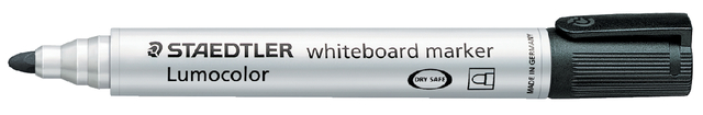 Whiteboardmarker Staedtler Lumocolor 351 rond zwart 2mm Whiteboardmarker Staedtler Lumocolor 351 rond zwart 2mm