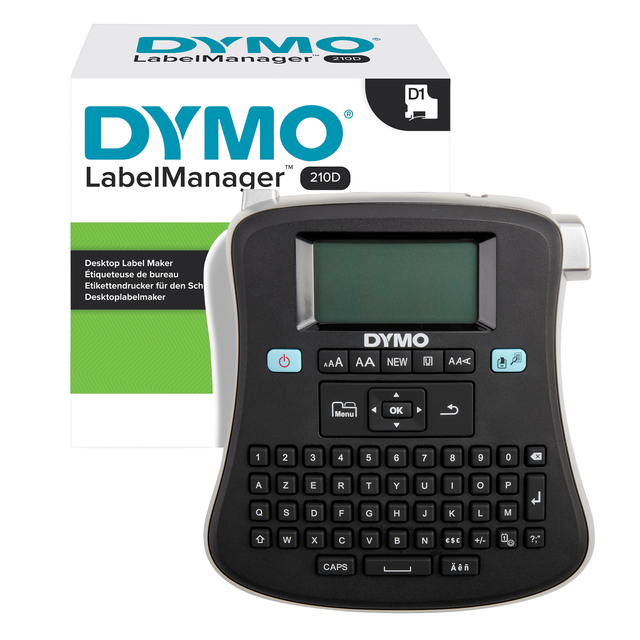 Labelprinter Dymo LabelManager 210D+ draagbaar azerty 12mm zwart Labelprinter Dymo LabelManager 210D+ draagbaar azerty 12mm zwart