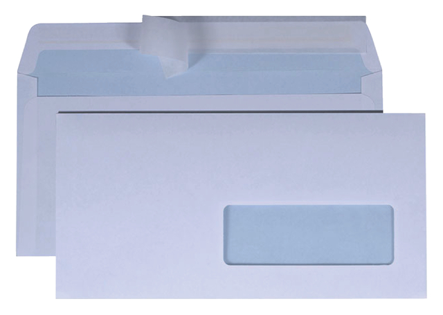 Envelop Quantore 110x220mm venster 3x10cm rechts zelfklevend 500 stuks