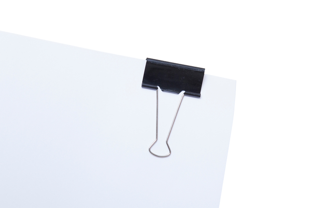 Papierklem MAUL 213 foldback 50mm zwart 12 stuks