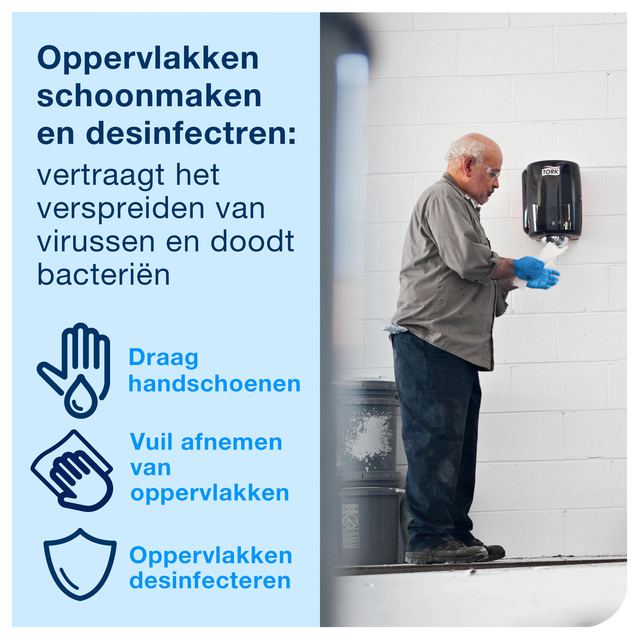 Reinigingsdoek Tork W1-W2-W3 Premium Heavy-Duty 1-laags 280 vel blauw 530237