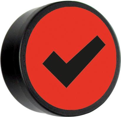 Check rood, set van 5 stuks - Ø 35mm