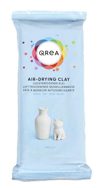 Klei Qrea luchtdrogend wit 1000 gram Klei Qrea luchtdrogend wit 1000 gram