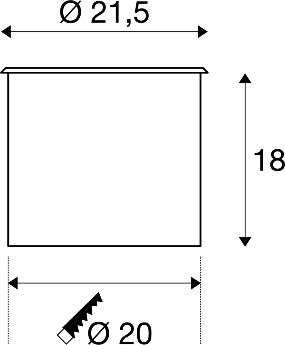 DASAR 215 QPAR111 rond edelstaal 1xGU10