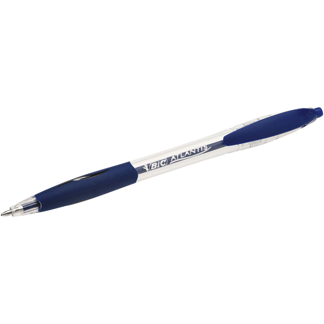 Balpen Bic Atlantis classic grip clic medium blauw Balpen Bic Atlantis classic grip clic medium blauw