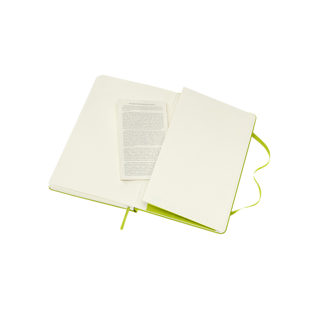 Notitieboek Moleskine large 130x210mm blanco hard cover lemon green