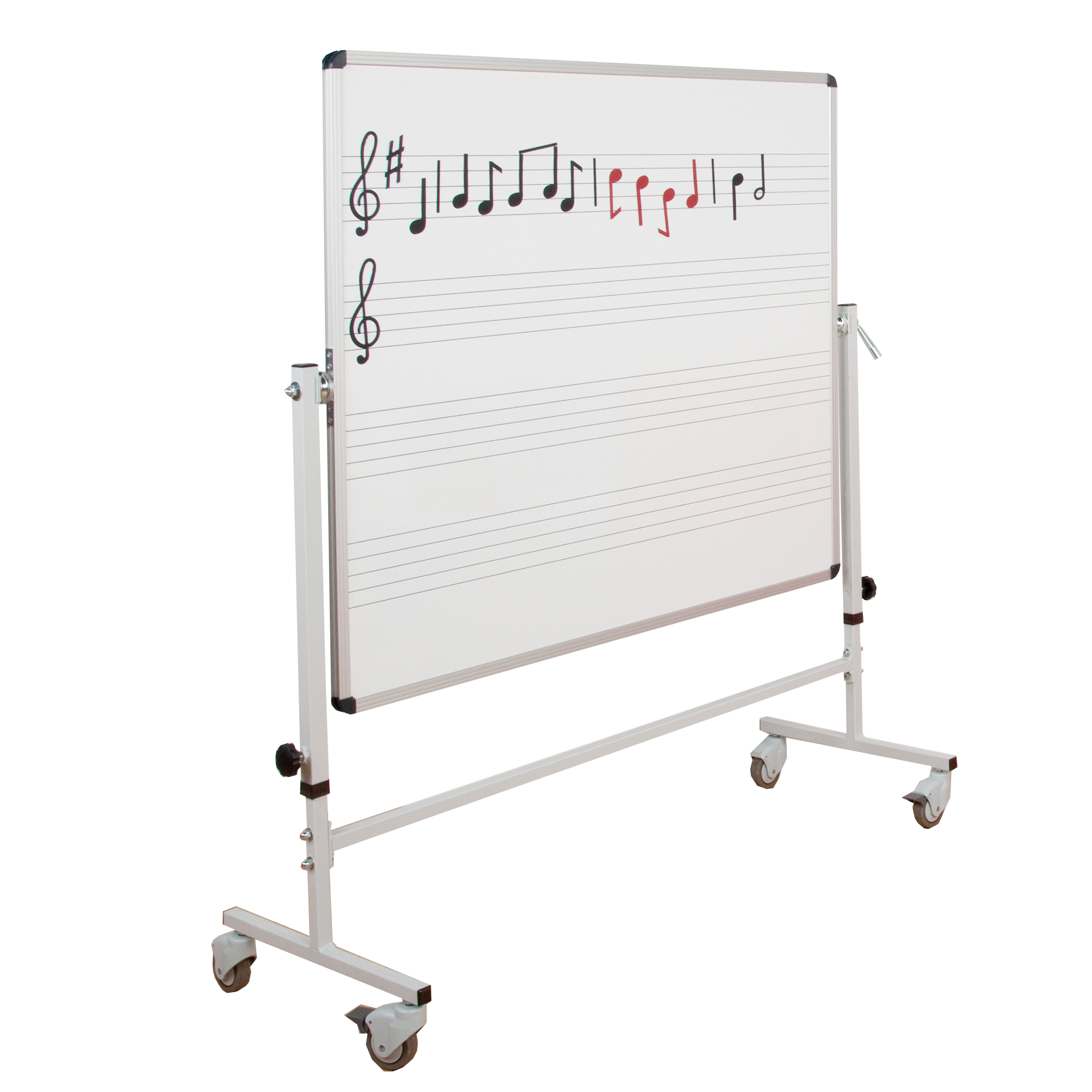 Mobiel whiteboard muziekbord B/H 120x100 Mobiel whiteboard muziekbord B/H 120x100