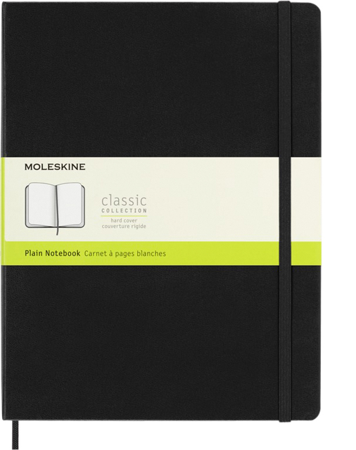 Notitieboek Moleskine XL 190x250mm blanco hard cover zwart Notitieboek Moleskine XL 190x250mm blanco hard cover zwart