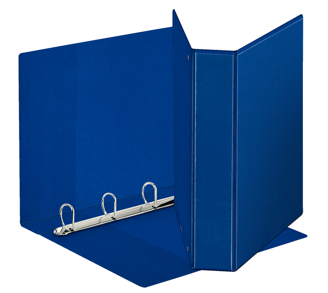 Presentatieringband Esselte panorama A4 4-rings D-mechaniek 30mm PP blauw Presentatieringband Esselte panorama A4 4-rings D-mechaniek 30mm PP blauw
