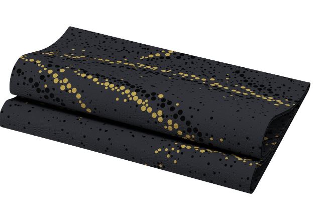 Servet dunisoft golden stardust black 40x40 6x60st