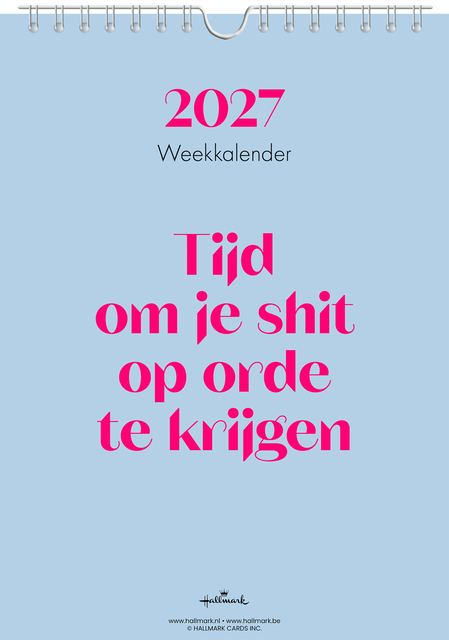 weekkalender, 2027, tijd, op orde, kaartkalender