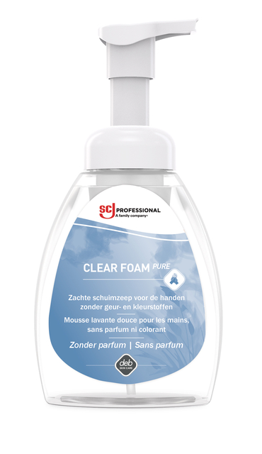 Handzeep SCJ Clear Foam Pure parfumvrij 250ml Handzeep SCJ Clear Foam Pure parfumvrij 250ml